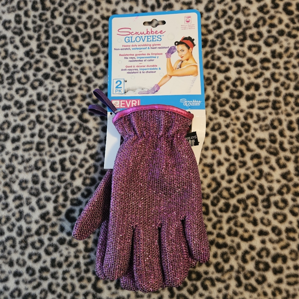 EVRI Scrubbee Glovees, Heavy Duty Scrubbing Gloves, 2 Pack, NWT
